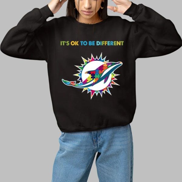 2025 Dolphins Its Ok To Be Different Shirt 1 1
