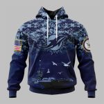 2025 Dolphins US Navy 250th Birthday Hoodie