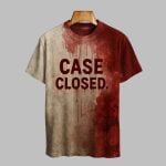 2025 Halloween Case Closed Bloody Printed T-shirt