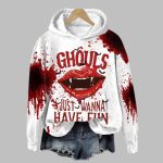 2025 Halloween GHOULS JUST WANNA HAVE FUN Printed Hoodie