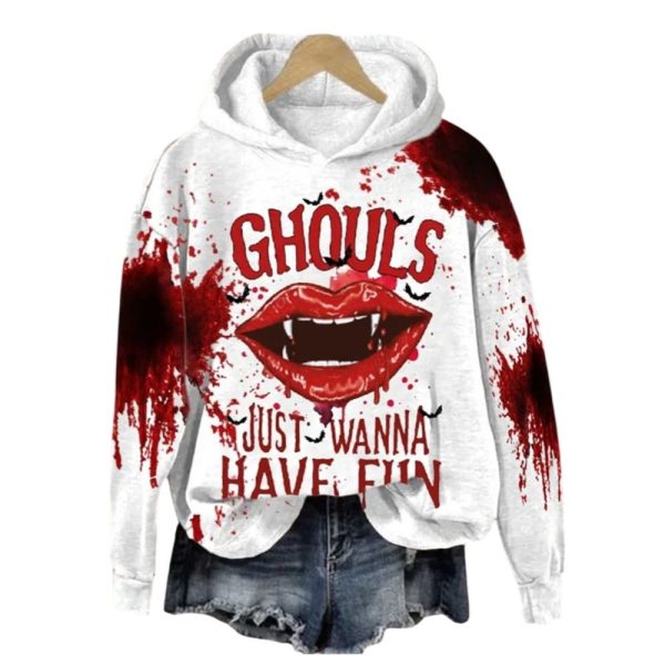 2025 Halloween GHOULS JUST WANNA HAVE FUN Printed Hoodie 1 2