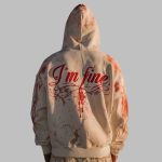 2025 Halloween I'm Fine Blood Art Print Hoodie