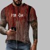 2025 Halloween Men's I'm OK Blood Print short Sleeve T-shirt