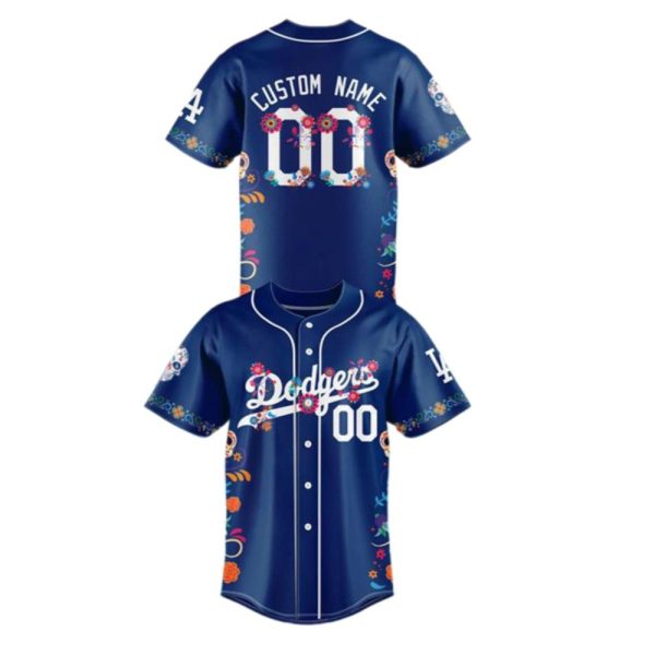 2025 LA DodgersDia De Los Muerto Jersey 1 2
