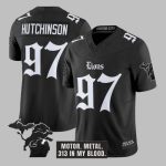 2025 Lions Hutchinson Motor Metal 313 In My Blood Football Jersey