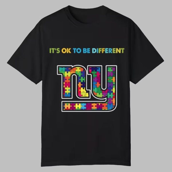 2025 NY Giants It's Ok To Be Different Shirt