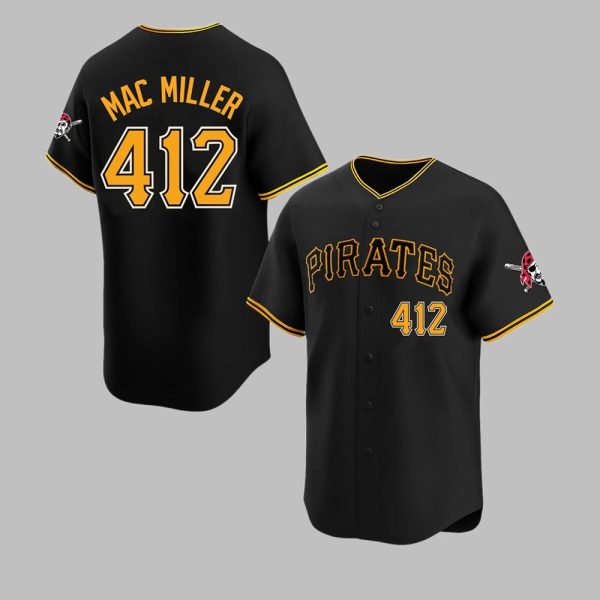 2025 Pirates Mac Miller 412 Jersey 1