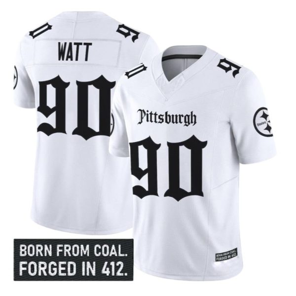 2025 Pittsburgh Watt Born From Coal Forged In 412 Jersey 1 2
