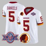 2025 Redskins Daniels Super Bowl XXVI Football Jersey