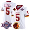 2025 Redskins Daniels Super Bowl XXVI Football Jersey 1 2