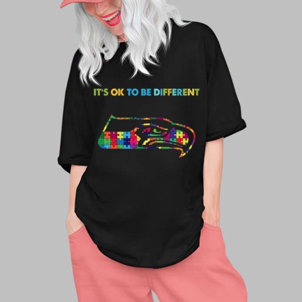 2025 Seahawks Its Ok To Be Different Shirt 0 1
