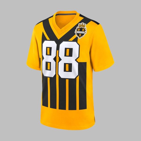 2025 Steelers Freiermuth Alternate 1933 Throwback Game Jersey 1