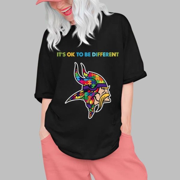 2025 Vikings Its Ok To Be Different Shirt 0 1