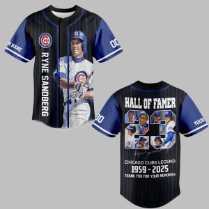 Ryne Sandberg Hall Of Famer Cubs Legend 1959 2025 Jersey 0