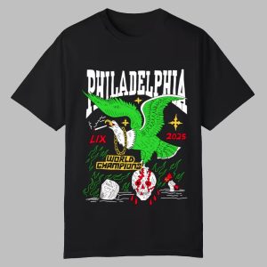 Zack Baun Philadelphia LIX 2025 World Champions Eagle Smoking Shirt 0 0