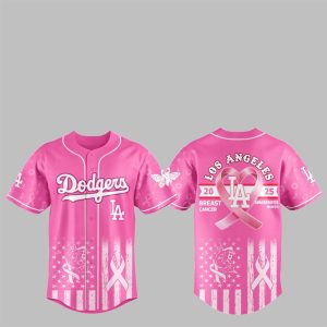 1 LA Dodgers 2025 Breast Cancer Awareness Month Jersey