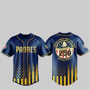 1 SD Padres US NAVY 250th Birthday Celebration Jersey