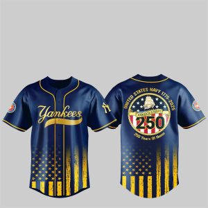 1 NY Yankees US NAVY 250th Birthday Celebration Jersey