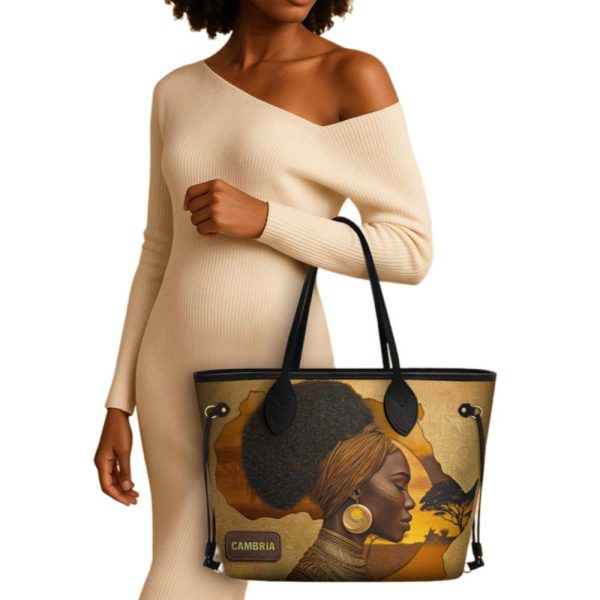 African Tribe Woman Shopper Tote 1 2