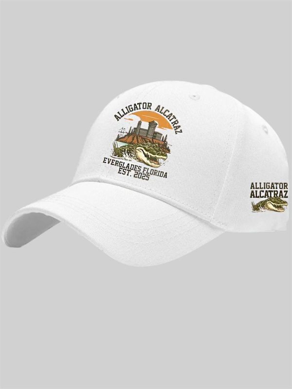 Alligator Alcatraz Everglade Florida 2025 Print Hat 2