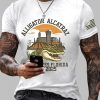 Alligator Alcatraz Everglades Florida 2025 Printed Short Sleeve Shirt 2