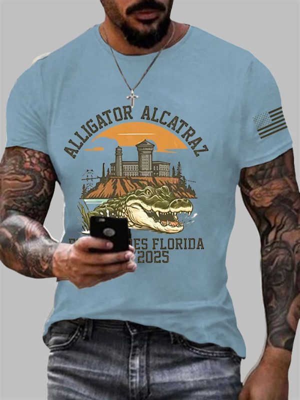 Men's Alligator Alcatraz Florida Everglades 2025 Shirt