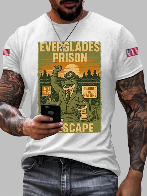 Alligator Alcatraz Funny Florida Everglades Dark Humor T-shirt 2025