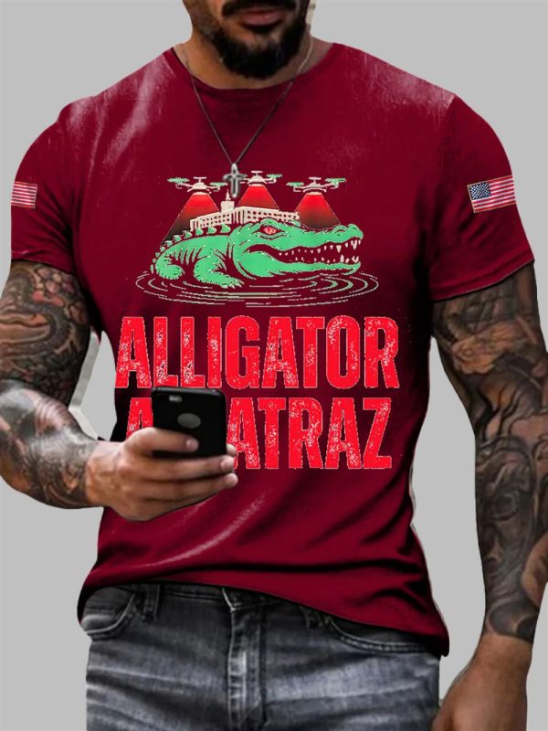 Alligator Alcatraz Funny Florida Everglades Dark Humor T shirt 2