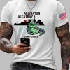 Alligator Alcatraz Ice With A Bite Printed Short Sleeve Shirt 2