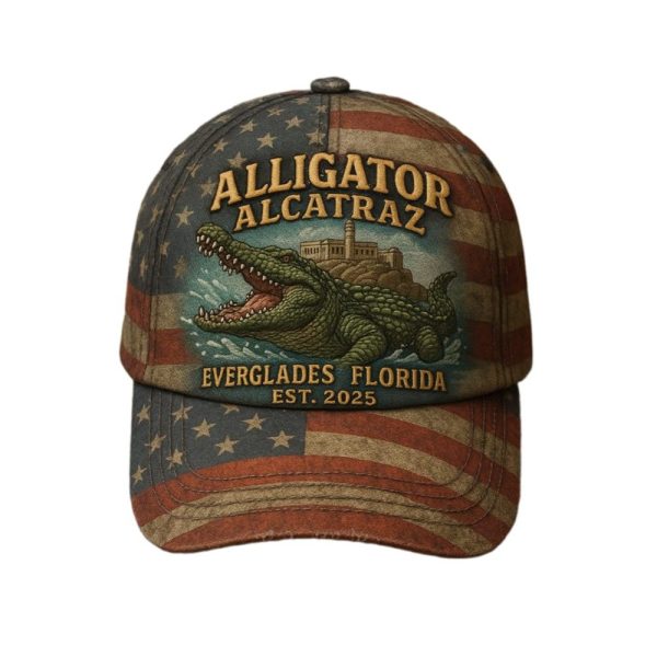 Allugator Alcatraz Everglades Florida EST 2025 Hat 1 2