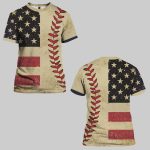 American Flag Baseball Women T-Shirt