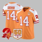 Bay Buccaneers Godwin Throwback 50th Season Patch Vapor Jersey 2025