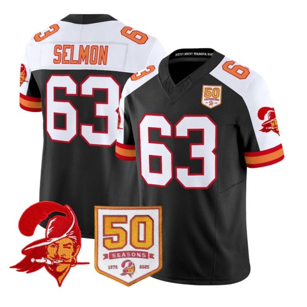 Bay Buccaneers Throwback 50th Season Patch Vapor Jersey 2025 1 2