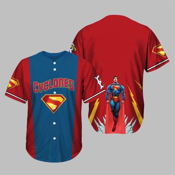 Brooklyn Cyclones x Superman Night Baseball Jersey 2025 1