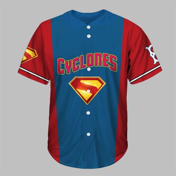 Brooklyn Cyclones x Superman Night Baseball Jersey 2025 2
