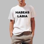 Chris Boden Wearing Habeas Labia Shirt