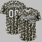 Custom Pattern Rave Party Animal Tiger And Leopard Print Baseball Jersey