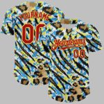 Custom Pattern Rave Party Animal Tiger Leopard Print Baseball Jersey