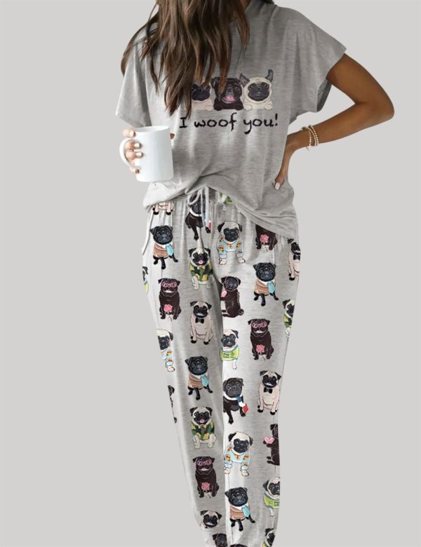 Cute Pug Casual Pajama Set 3