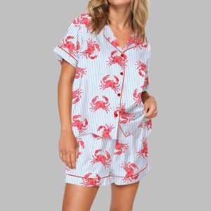 Crab Stripe Pajama Set 1