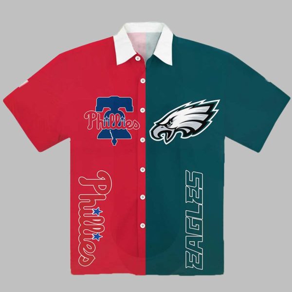 Eagles x Phillies Personalized Hawaiian Shirt 1