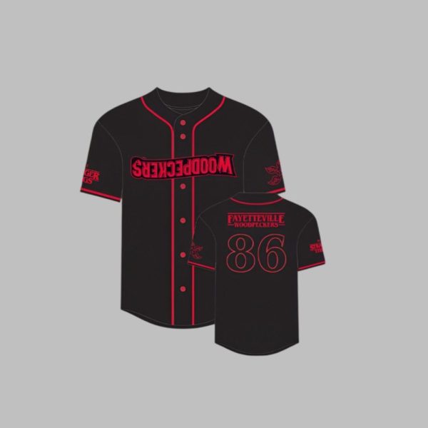 Fayetteville Woodpeckers Stranger Things Night Jersey 2025 Giveaway 1 1