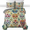 Floral Skull Dreams Halloween All Season Bedding Set