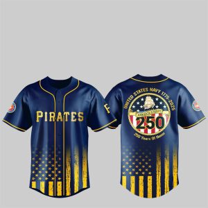 1 Pirates US NAVY 250th Birthday Celebration Jersey