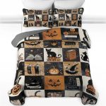 Halloween Bookish Cat All Season Bedding Set