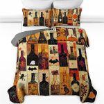 Halloween Dazzling Wine Bottles All Season Bedding Set