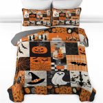 Halloween Spooky Patchwork All Season Bedding Set