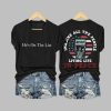 Hes On The List Imagine All The People Living Life in Peace Print V Neck T shirt 3