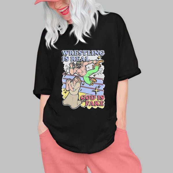 Hulk Hogan Wrestling Is Real God Is Fake Shirt 0 1