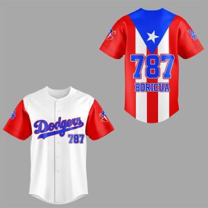 1 2025 LA Dodgers Puerto Rico Night Jersey 1